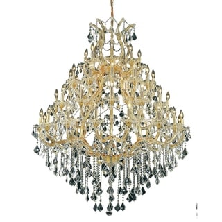 Fleur Illumination Collection Chandelier D:46in H:62in Lt:49 Gold Finish (royal cut crystals/Gold) - Chandeliers For Bedrooms by Overstock.com
