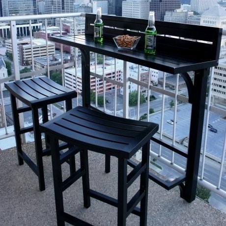 balcony bar table and stools