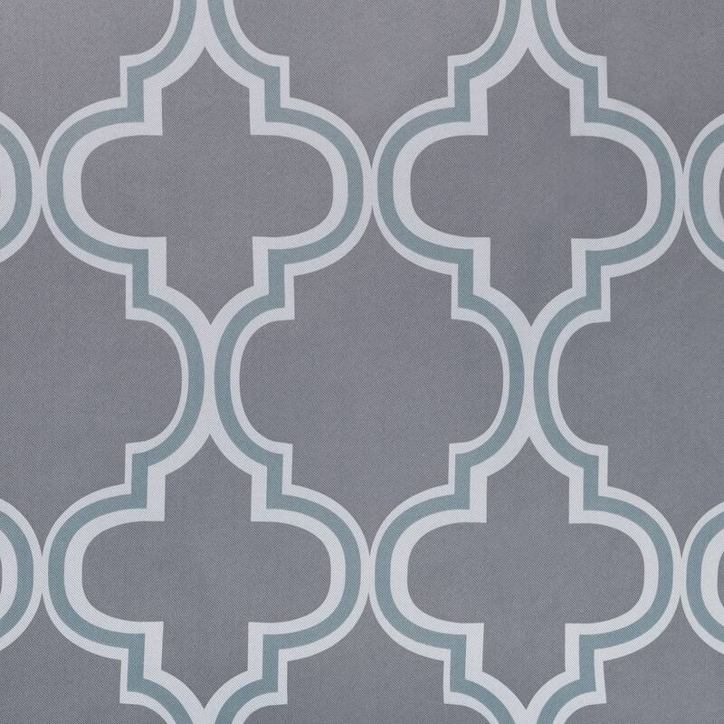 Superior Bohemian Trellis Room Darkening Grommet Curtain Panel - (Set of 2) - 63 Inches - Silver