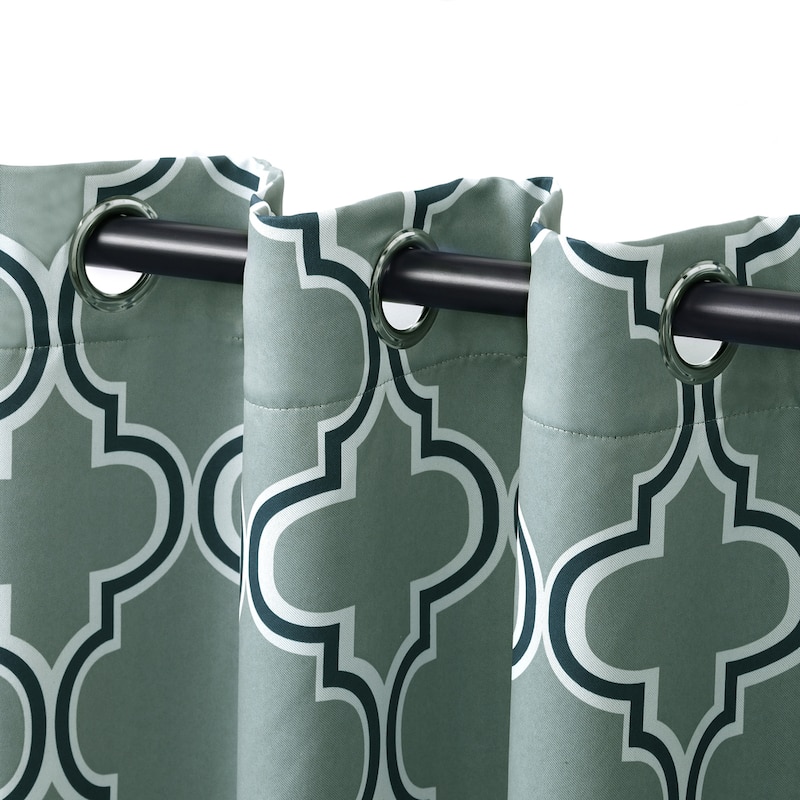 Superior Bohemian Trellis Room Darkening Grommet Curtain Panel - (Set of 2)