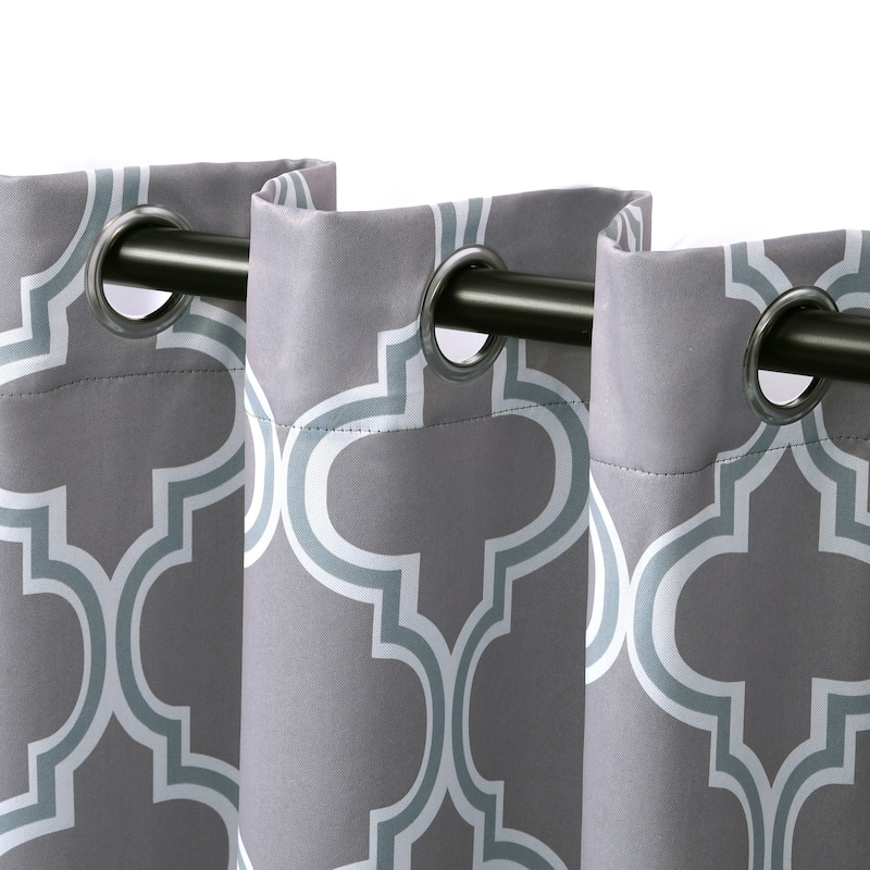 Superior Bohemian Trellis Room Darkening Grommet Curtain Panel - (Set of 2)