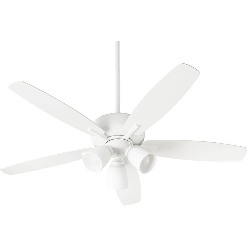 Breeze 52" Transitional LED 3 Light Cluster Uni-Pack Ceiling Fan - Studio White - Large space