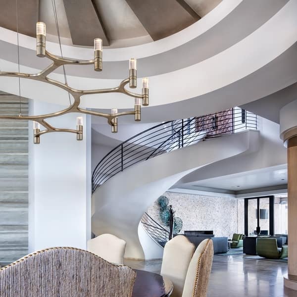 Corbett Lighting Nexus 16 Light Led Silver Leaf Chandelier Corbett Lighting Nexus 16 Light Led