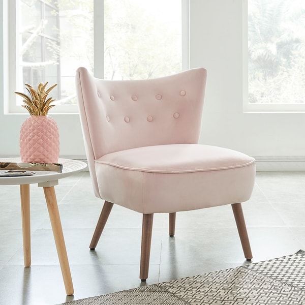 Shop Elle Accent Chair Blush Ships To Canada Overstock