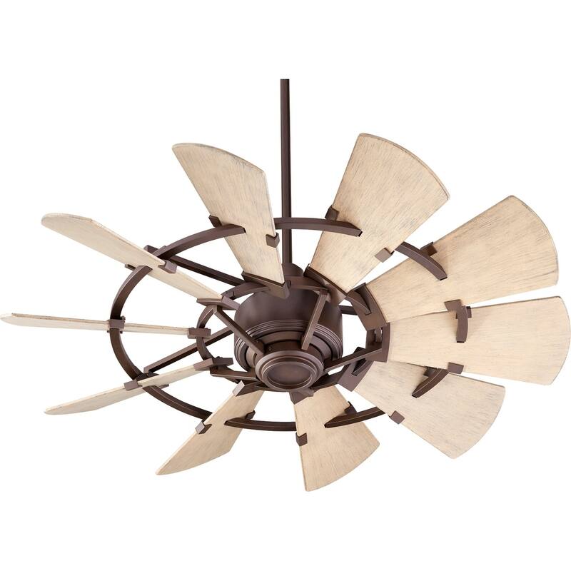 Windmill 44" Transitional Patio Ceiling Fan. - Oiled Bronze - Oil Rubbed