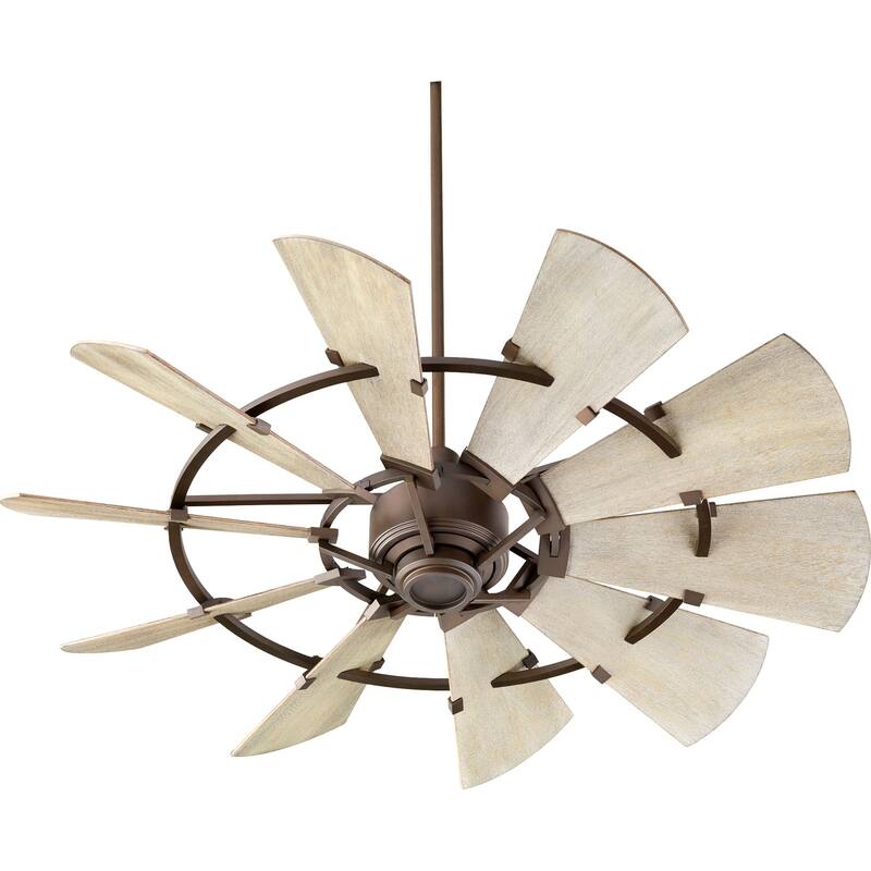 Windmill 52" Transitional 10 Blade Ceiling Fan. - 30 - Oiled Bronze - Large space