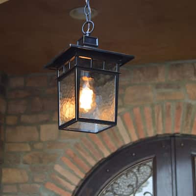 Cullen 1 Light Hanging Exterior Lighting in Imperial Black Finish