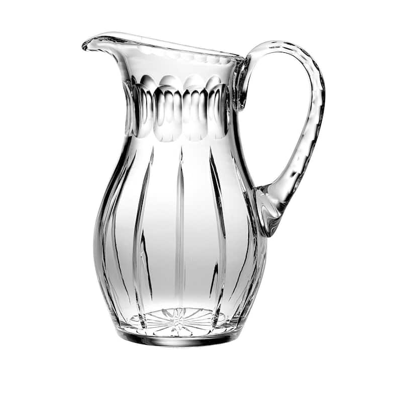 Majestic Gifts Hand Cut - Mouth Blown Crystal Pitcher - 52oz. -10.25" height - Made in Europe