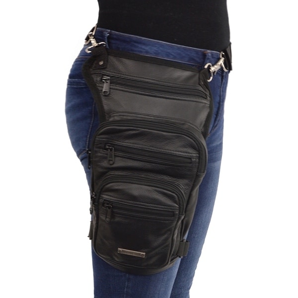 Large Conceal Carry Black Leather Thigh Bag W Waist Belt Large Conceal Carry Black Leather Thigh Bag W Waist Belt Free Shipping Today 20378297