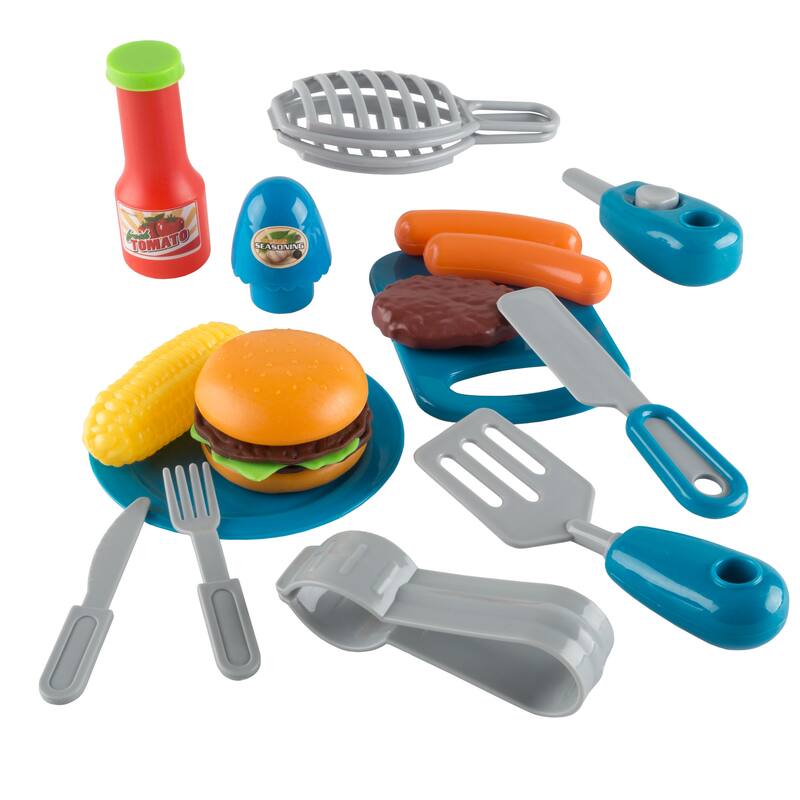 BBQ Grill Toy Set- Kids Dinner Playset - by Hey! Play!