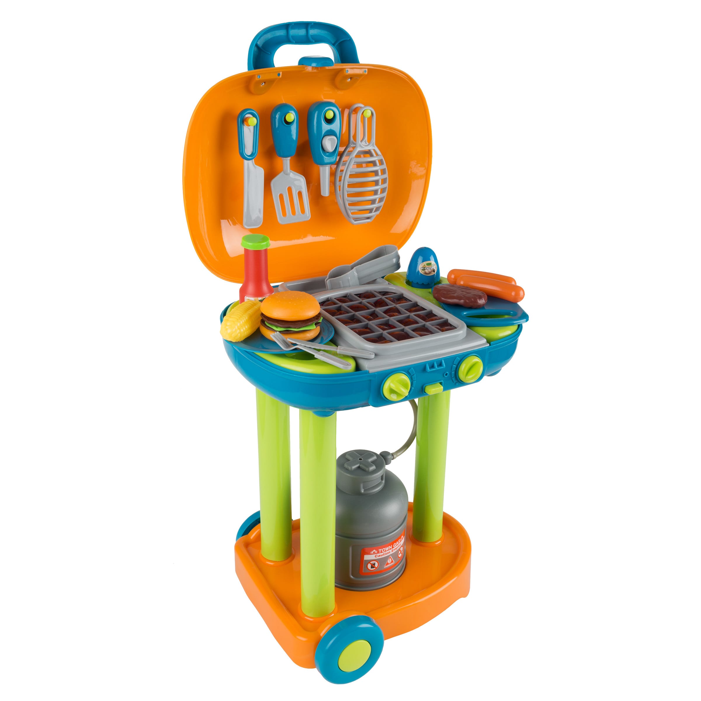 Shop q Grill Toy Set Kids Dinner Playset By Hey Play Overstock 3701