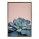 preview thumbnail 7 of 7, Sylvie Botanical, Succulent Framed Canvas Wall Art, Gold 18 x 24 23x33 - Plastic - Gold