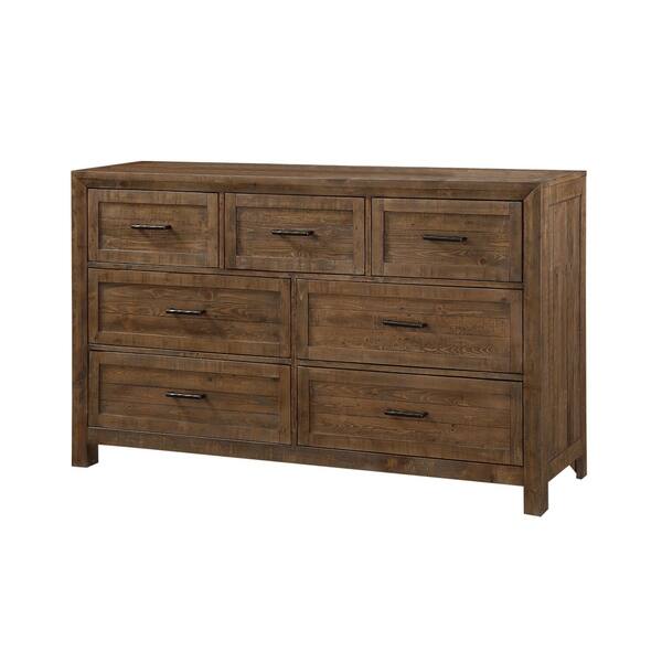 Shop Carbon Loft Catlett Caramel Brown 7 Drawer Dresser With Solid