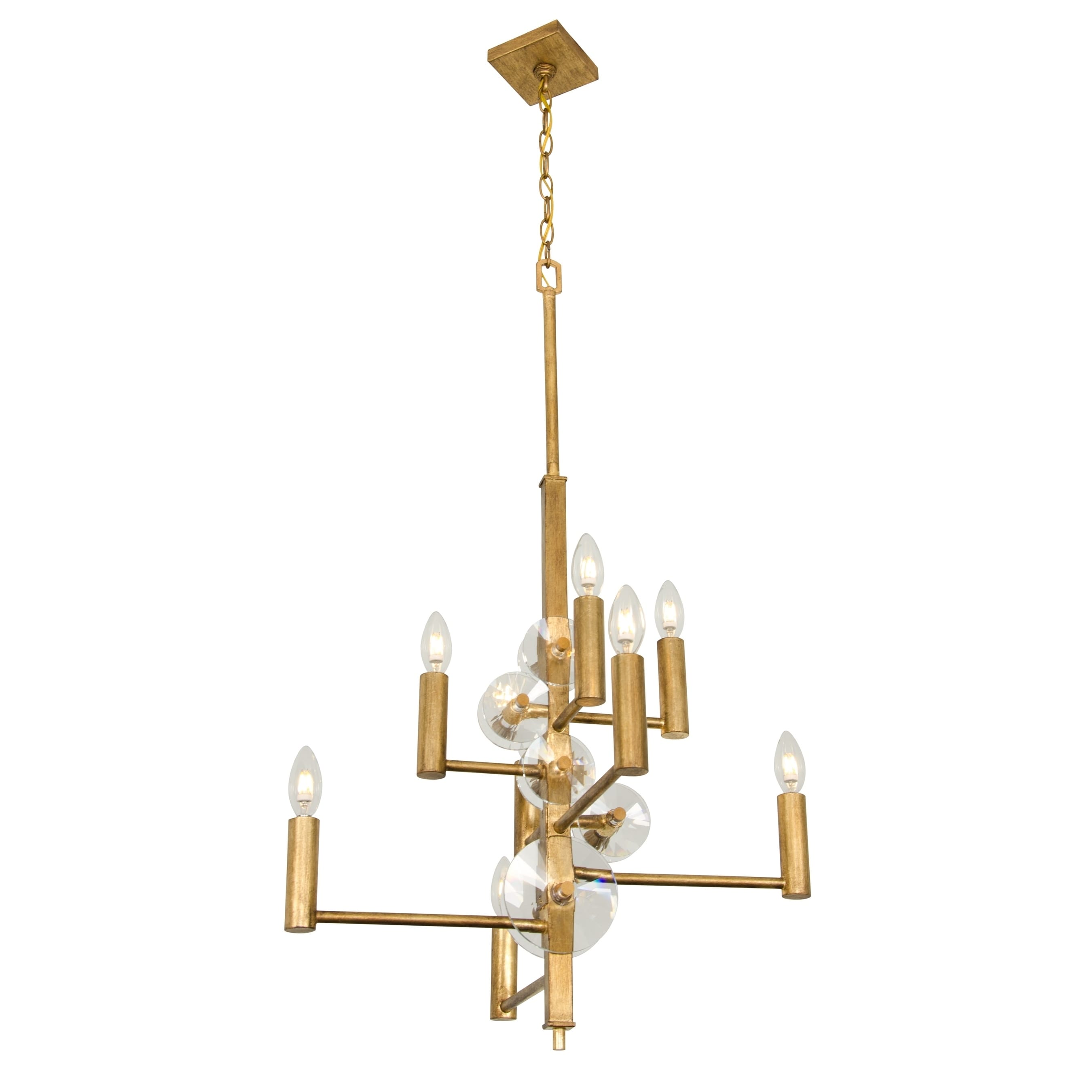 Engeared 8-light Antiqued Gold Leaf Chandelier - Chandeliers For Bedrooms by Overstock.com