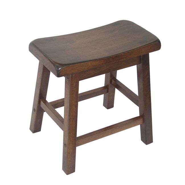 Saddle Seat 18-inch Walnut Barstools (Set of 2)