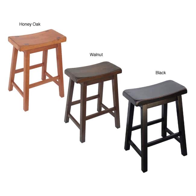 Saddle Seat 24-inch Counter Stools (Set of 2)