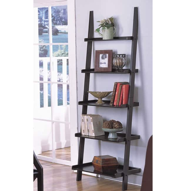 Five-tier Antique Black Ladder Shelf