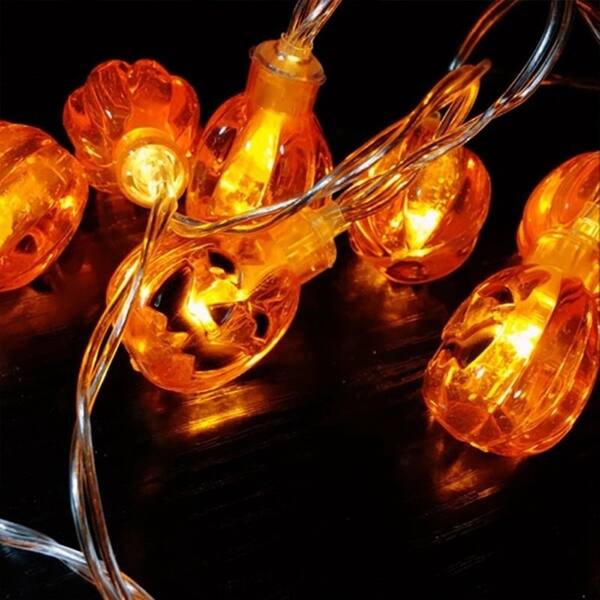 2 2m 20led Pumpkin String Lights For Halloween Party Decor On Sale Overstock 20439571