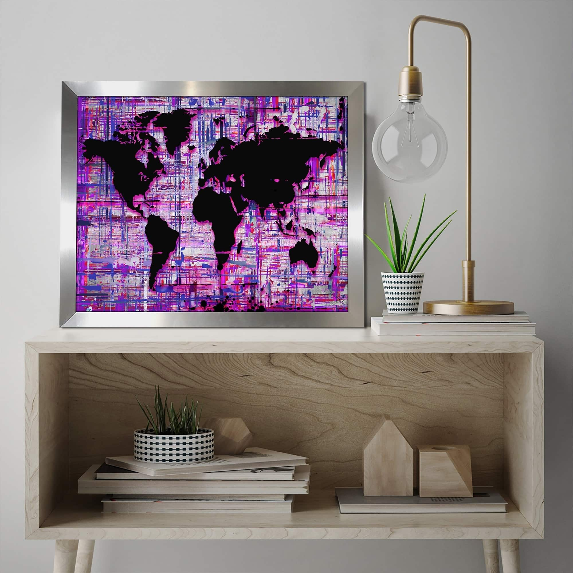 Mad World Purple Copy By By Jodi Framed Print Under Glass Bed Bath And Beyond 20440462 6036