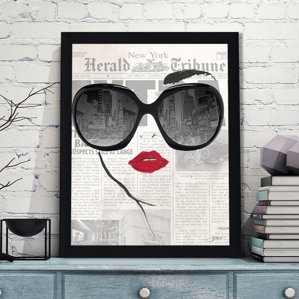 Nyc Thru Glasses By By Jodi Framed Print Under Glass Bed Bath And Beyond 20440773 1585