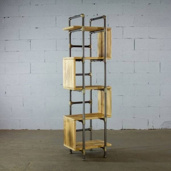 Shop Furniture Pipeline Tucson Modern Tall Narrow 5 Shelf