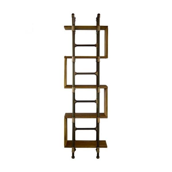 Furniture Pipeline Tucson Modern Tall Narrow 5 Shelf Industrial Etagere Bookcase Display Overstock 20442455