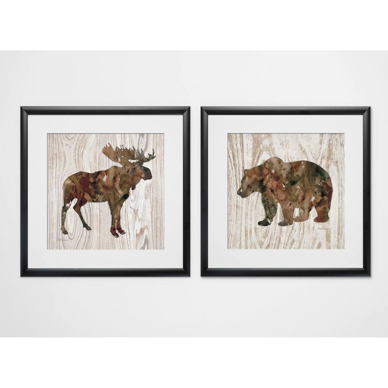 Pine Forest Moose & Bear -2 Piece Set