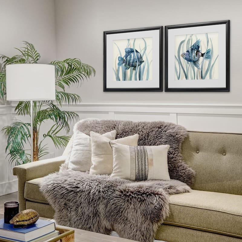 Fish in Seagrass I -2 Piece Set