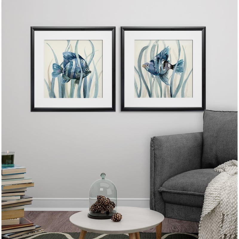 Fish in Seagrass I -2 Piece Set