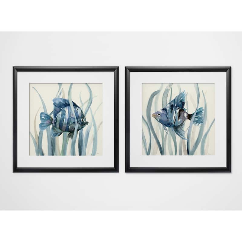 Fish in Seagrass I -2 Piece Set