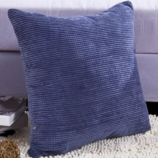 Blue Corduroy 24 Inch Pillow Cover Cushion Case Free Shipping Blue Corduroy 24 Inch Pillow Cover Cushion Case