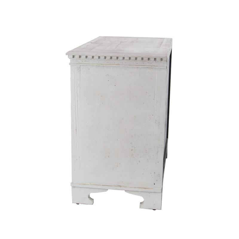 Farmhouse 33 x 35 Inch Rectangular 4-Drawer Wooden Chest by Studio 350