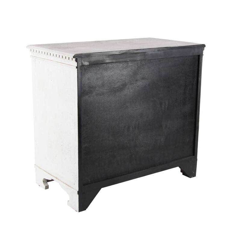 Farmhouse 33 x 35 Inch Rectangular 4-Drawer Wooden Chest by Studio 350