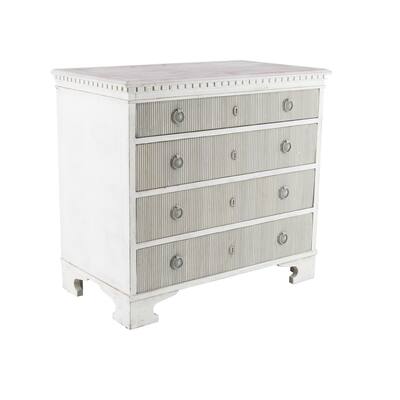 Farmhouse 33 x 35 Inch Rectangular 4-Drawer Wooden Chest by Studio 350