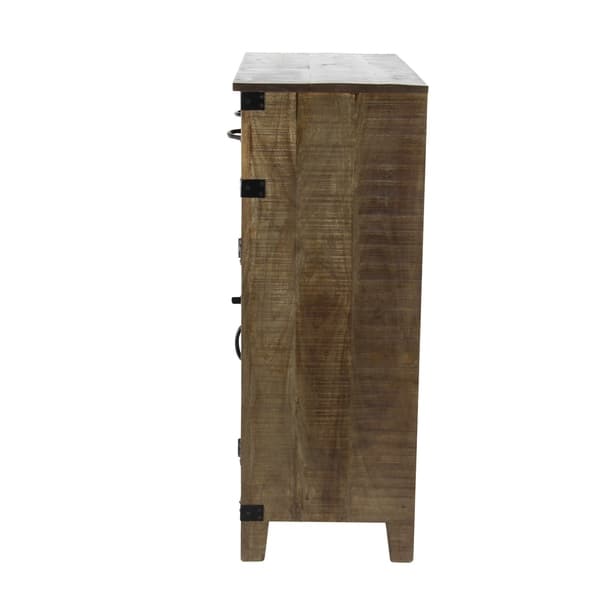 Shop Rustic 42 X 37 Inch Brown Wooden Wine Storage Cabinet By Studio 350 On Sale Overstock 20444555