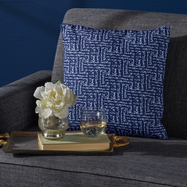 Sanne Square Print Fabric Pillow by Christopher Knight Home