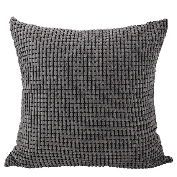 Shop Dark Grey Corduroy Pillow Cover 20 Inch Ships To Canada