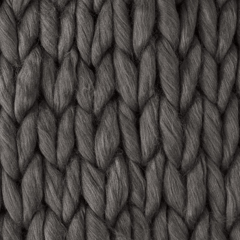 Marnie Knitted Acrylic Throw Blanket by Christopher Knight Home - Dark Grey