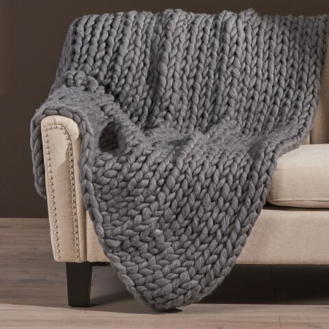 Marnie Knitted Acrylic Throw Blanket by Christopher Knight Home