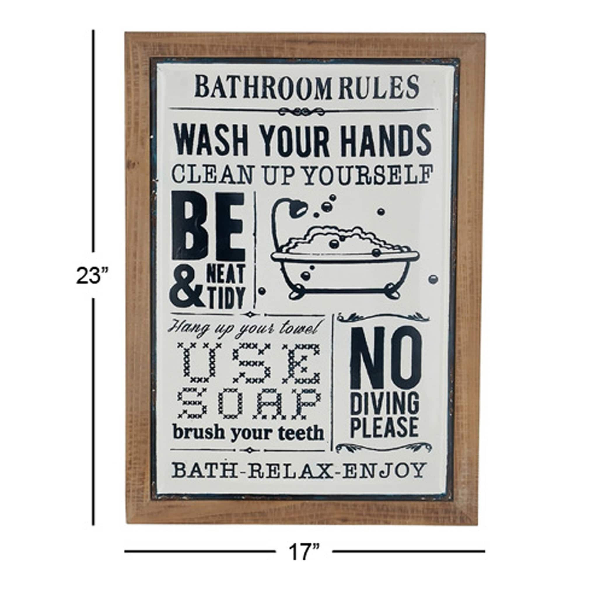 Bathroom Rules Decor