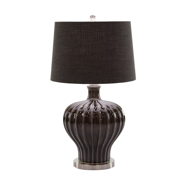 Brown Earthenware Modern Table Lamp 28 x 16 x 16 - Bronze