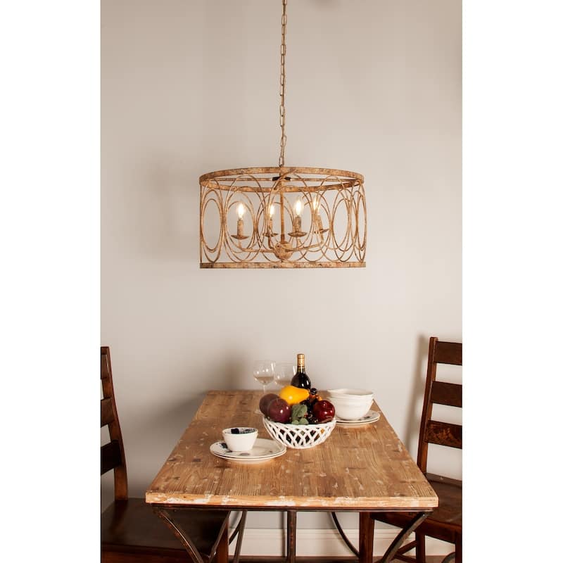 Modern 14 x 24 Inch Round Chandelier