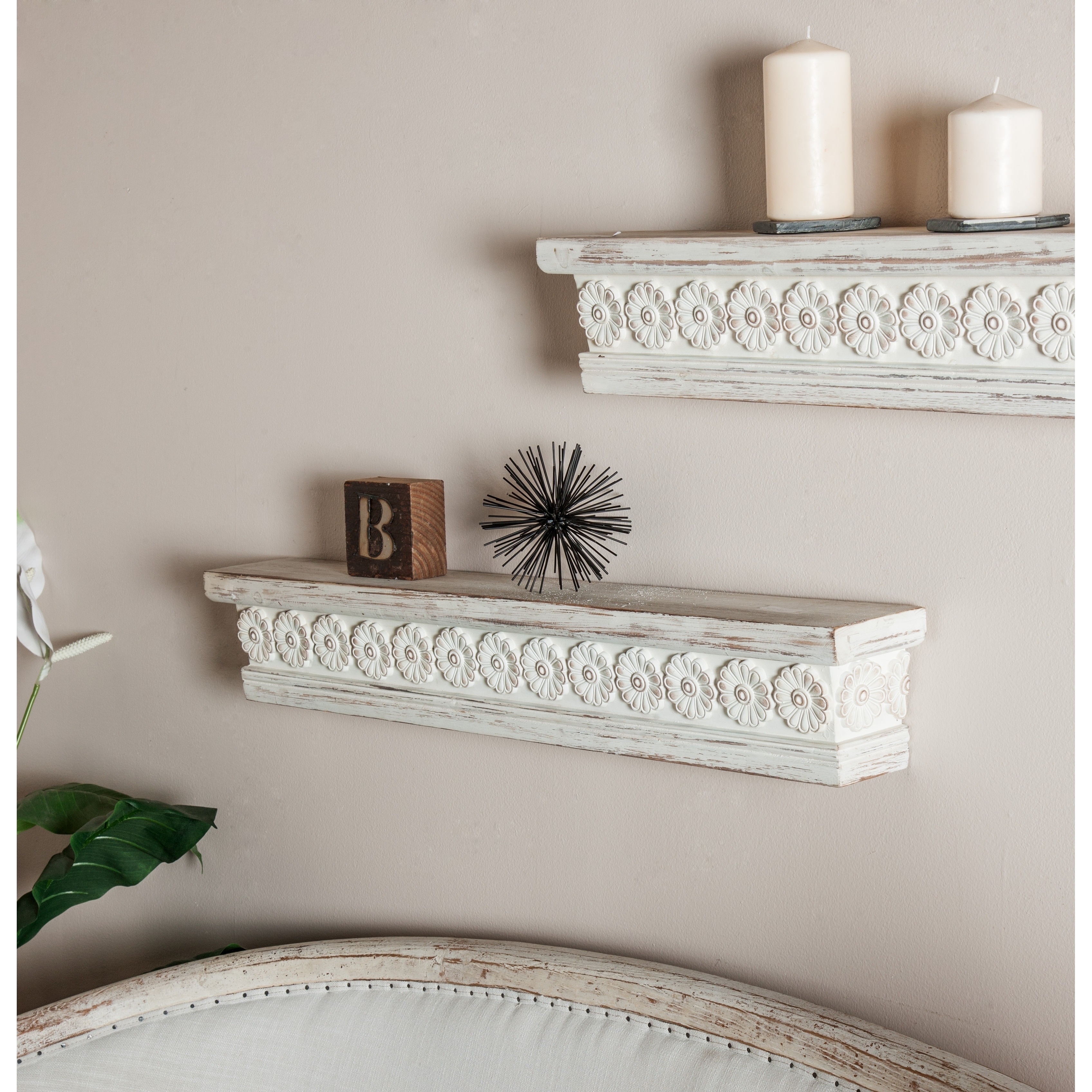 White Wood Wall Shelf | Wooden Cabinets Vintage