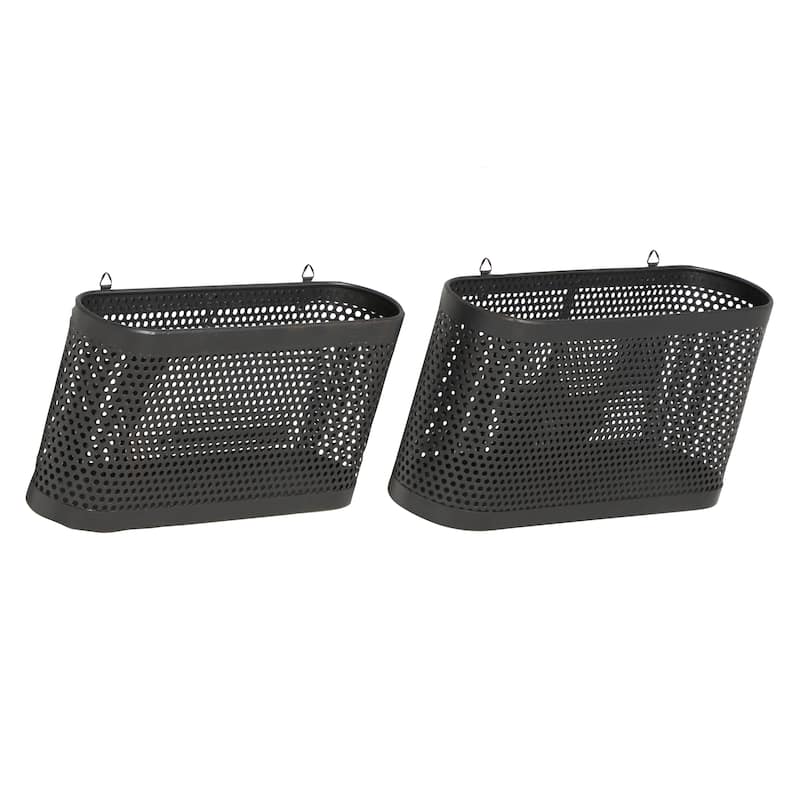 Black Iron Industrial Magazine Rack Holder 10 x 18 x 4 - 46"W, 10"H