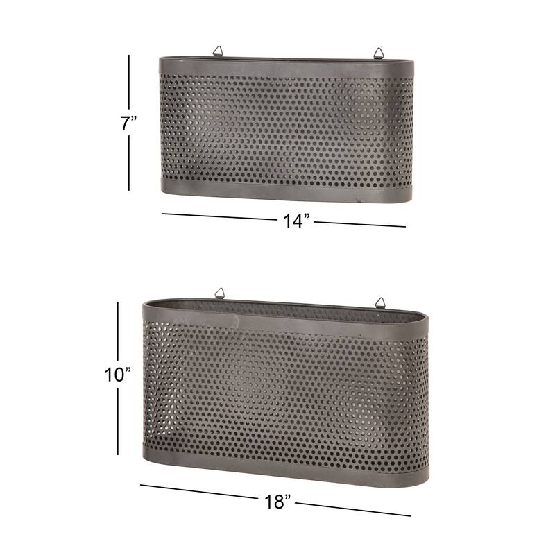 Black Iron Industrial Magazine Rack Holder 10 x 18 x 4 - 46"W, 10"H