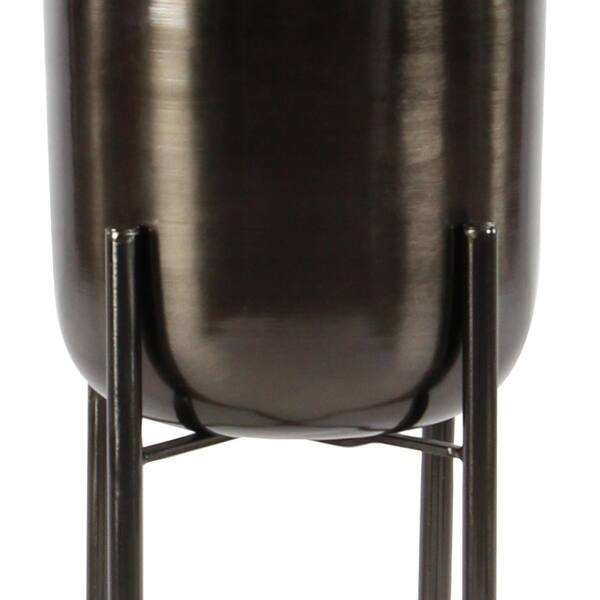 Large Round Indoor Outdoor Metallic Black Bronze Metal Large Round Indoor Outdoor