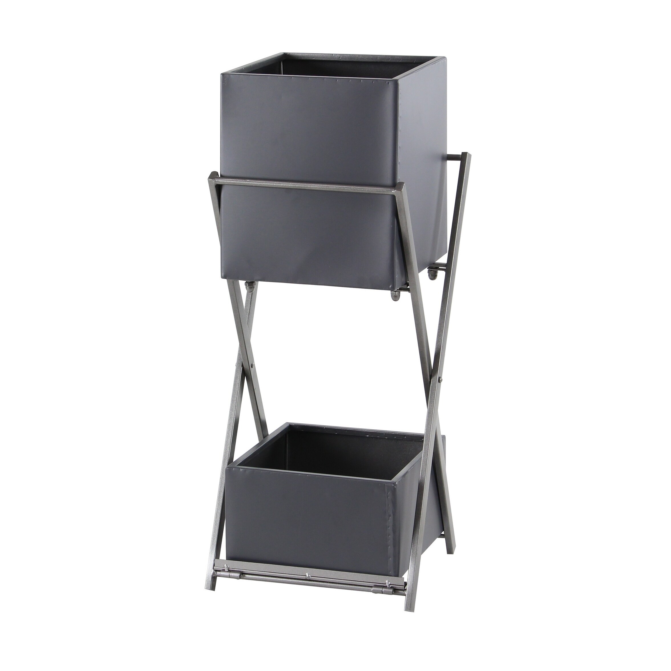 SALEで更にお買得 Set of 2 Modern Square Double-Deck Plant Stands by Studio 邦楽