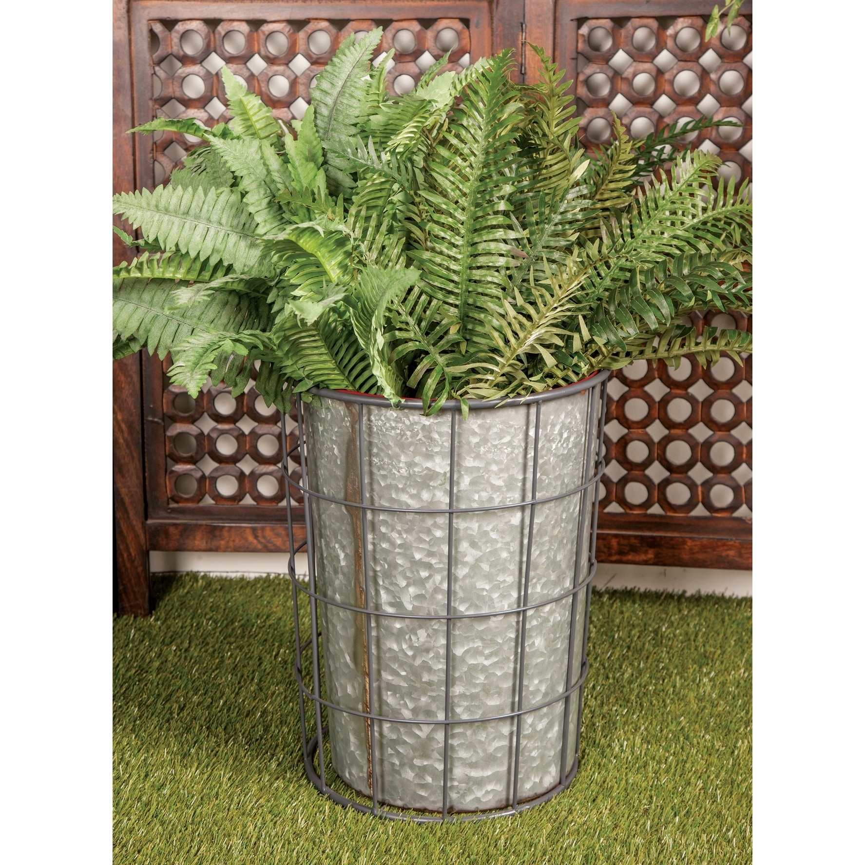 Shop Set of 3 Rustic Galvanized Metal Bucket Planters by Studio 350