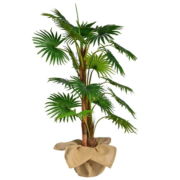48 Inch High Fan Palm Tree with Burlap Kit