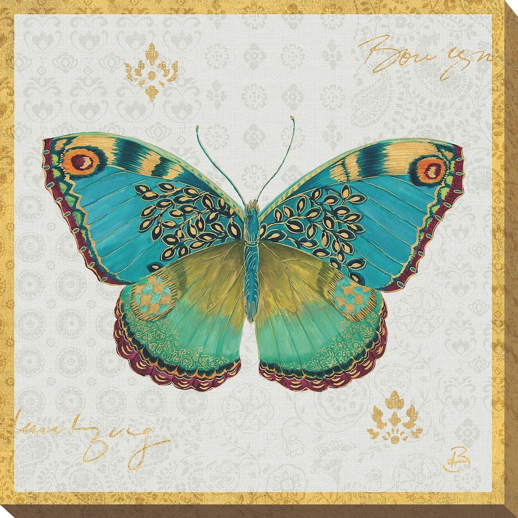 Daphne Brissonnet "Bohemian Wings Butterfly VA" Giclee Stretched Canvas Wall Art